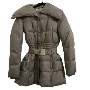 KENNETH COLE Gray Belted Puffer Jacket (M)